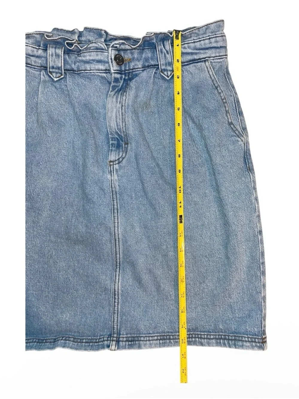 denim skirt paperbag skirt 5t